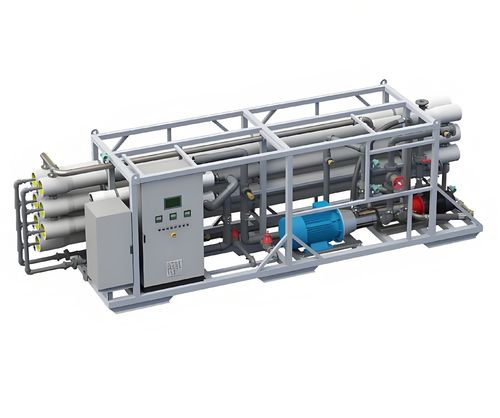 Diagrama de flujo de desalinización de agua de mar