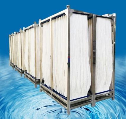 Buen precio Membrana MBR de fibra hueca con material PVDF Presión de trabajo de 0,02-0,04 MPa en línea