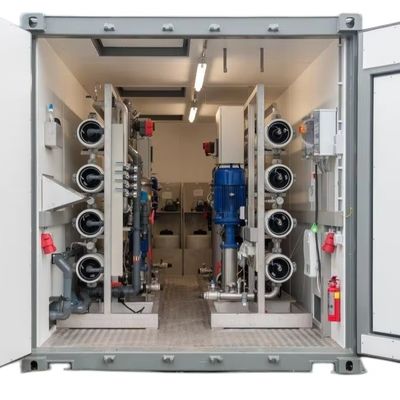 Buen precio 500m3 Per Day Container Type Reverse Osmosis System with 25000L/Hour Capacity and 40kw Power for Water Treatment en línea
