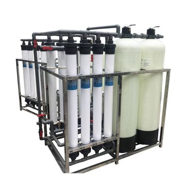 Buen precio Ultrafiltración industrial Sistema de agua autolimpieza en material SS304 / PVC en línea
