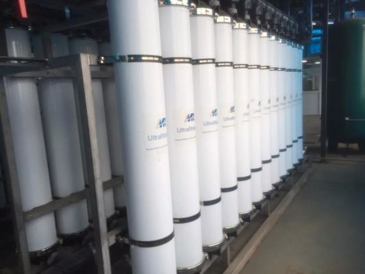 Buen precio Membrana de ultrafiltración de fibra hueca lavable con velocidad de flujo de 40-120LMH en línea