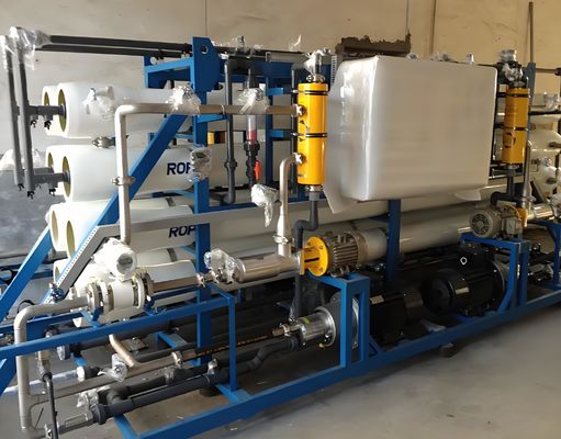 Buen precio Sistema de desalinización de agua de mar con bomba Danfoss / Grundfos con presión de funcionamiento de 6,5Mpa en línea