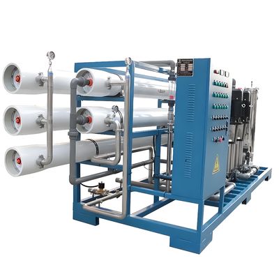 Buen precio 98% de rechazo de sal agua salada Sistema de ósmosis inversa con control Siemens S7 en línea